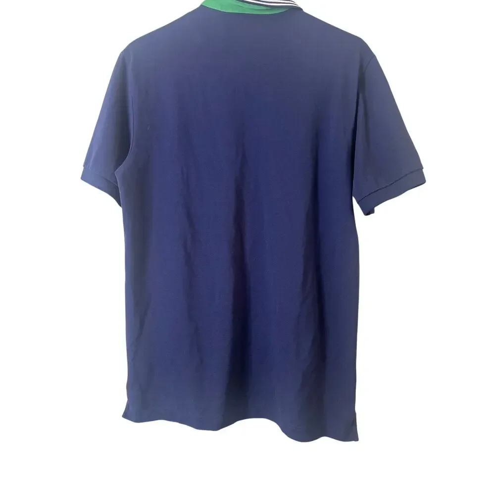 GOLF RALPH LAUREN PRO FIT POLO SHIRT NAVY/GREEN M